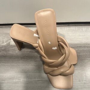 Open Edit Size 9 Women's Tan Heeled Sandals